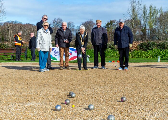 Boules Court, Marley Park, Rathfarnham. Pictured at the opening of the new boules court in Marley Park.