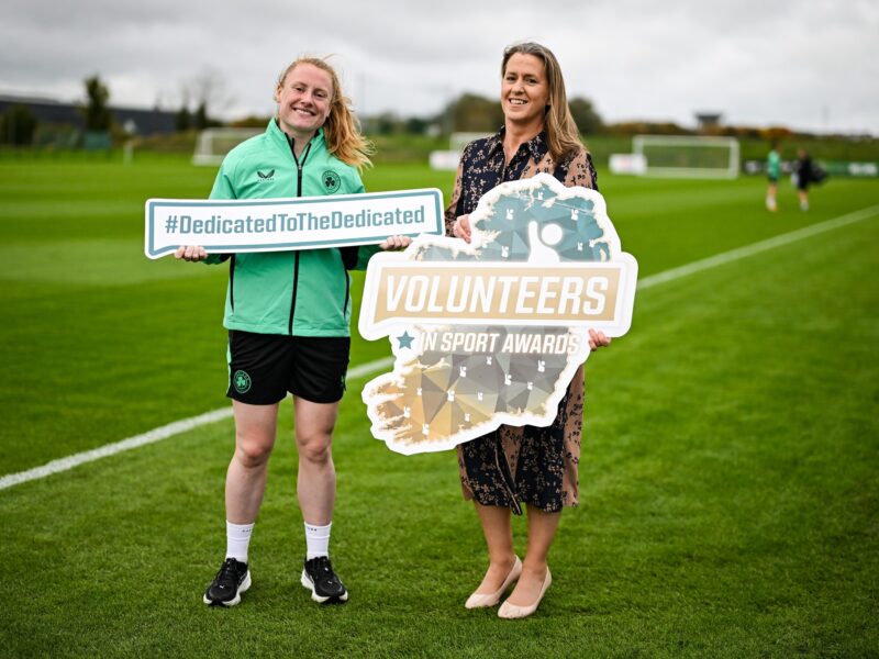 Ireland Women’s International Footballer, Amber Barrett Kicks Off the 2025 Volunteers in Sport Awards with the Federation of Irish Sport