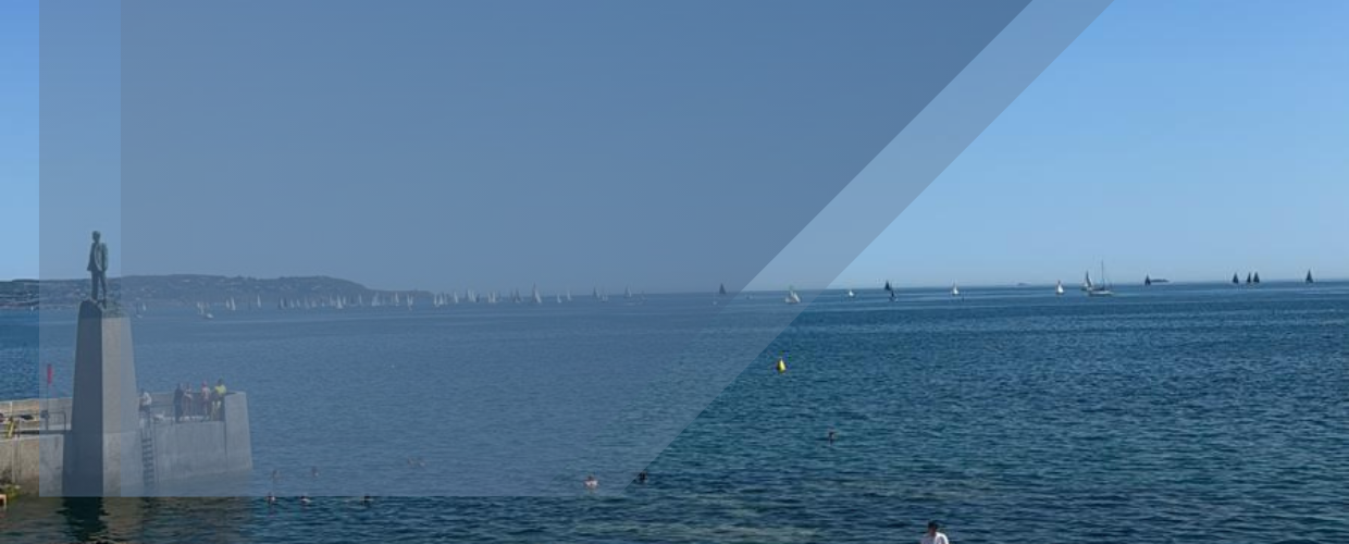 Coastival background of Dún Laoghaire Harbour